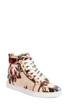 Women's Christian Louboutin Bip Bip Floral Sneaker .5us / 36.5eu - Beige