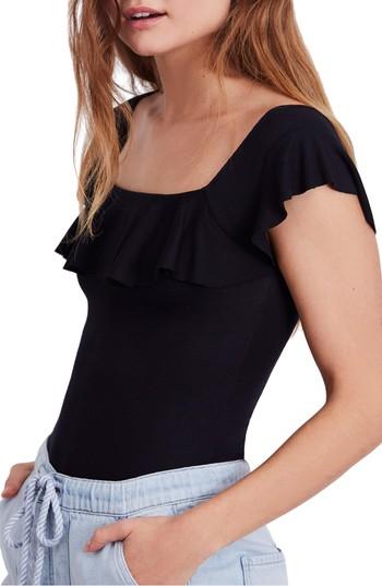 Women's Free People Last Call Ruffle Top - Black
