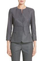 Women's Max Mara Roncolo Stretch Wool & Silk Jacket - Blue