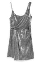 Women's Topshop Sequin Minidress Us (fits Like 0) - Metallic