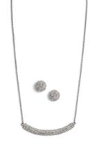 Women's Nina Pave Swarovski Crystal Necklace & Stud Earrings Set