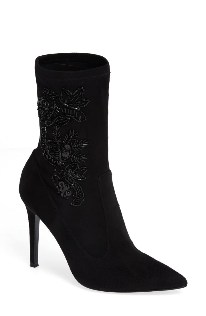 Women's Nina Dorella Pointy Toe Bootie .5 M - Black