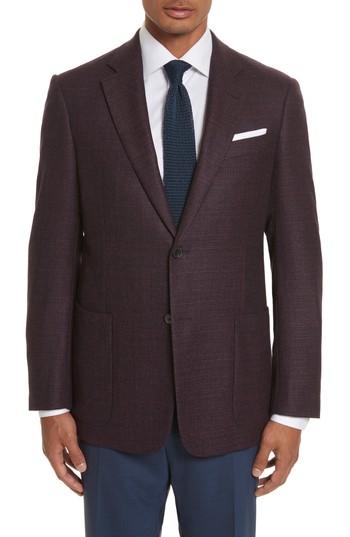 Men's Armani Collezioni G-line Trim Fit Wool Blazer R Eu - Red