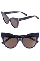Women's Max Mara Anita 52mm Cat Eye Sunglasses - Blue
