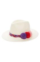 Women's Sole Society Pompom Straw Panama Hat -