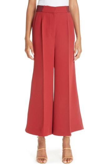 Women's Roksanda Crop Wide Leg Pants Us / 10 Uk - Red