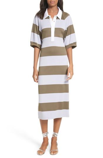 Women's Tibi Back Cutout Rugby Dress, Size - Purple