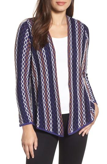 Women's Nic+ Zoe Squiggled Up 4-way Convertible Cardigan - Blue