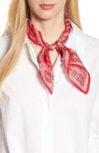Women's Treasure & Bond Print Silk Neckerchief, Size - Red