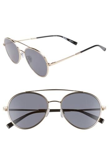 Women's Max Mara Wire Ii 54mm Aviator Sunglasses - Gold/ Black