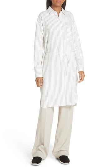 Women's Vince Pinstripe Shirtdress - White