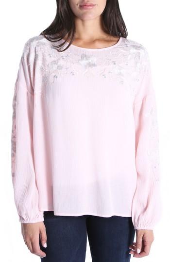 Women's Kut From The Kloth Ailiana Embroidered Blouse - Pink