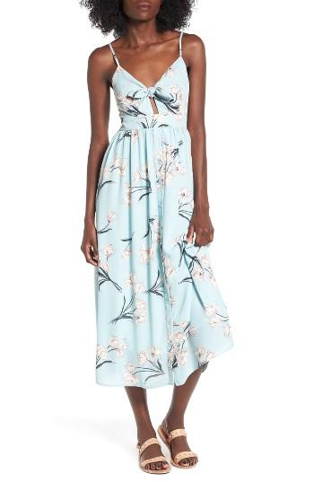 Women's Soprano Tie Front Midi Dress - Green