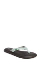 Women's Sanuk 'yoga Chakra' Flip Flop M - Green