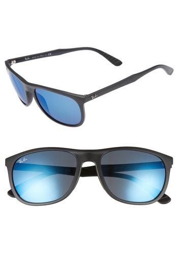Men's Ray-ban Active Lifestyle 58mm Sunglasses - Black/ Blue