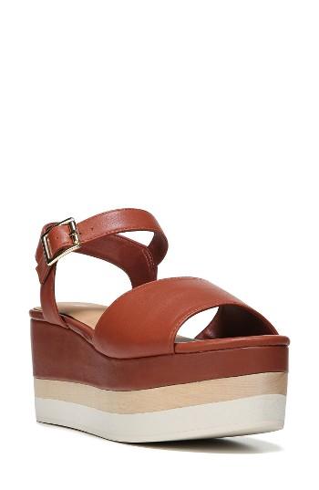 Women's Dr. Scholl's Corinne Layered Platform Sandal .5 M - Brown