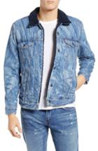Men's Levi's X Justin Timberlake Faux Shearling Collar Trucker Jacket, Size - Blue
