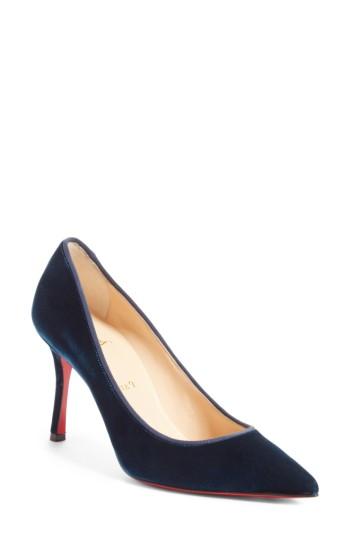 Women's Christian Louboutin Decoltish Pointy Toe Pump Us / 37eu - Blue