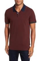 Men's Boss Contrast Trim Polo, Size - Red