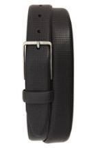 Men's Johnston & Murphy Mini Embossed Leather Belt - Black