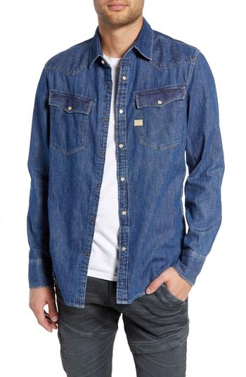 Men's G-star Raw Utility Ha Denim Shirt - Black