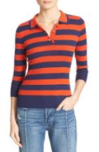 Women's Frame Stripe Wool Blend Sweater