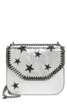 Stella Mccartney Falabella Star Cutout Metallic Faux Leather Shoulder Bag - Metallic