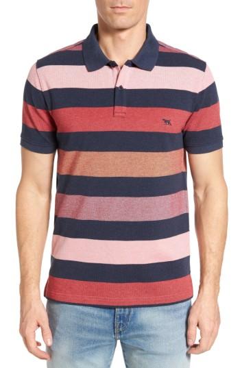 Men's Rodd & Gunn Hutt Valley Stripe Pique Polo - Red
