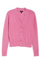 Women's J.crew Lightweight Crop Cardigan - Pink