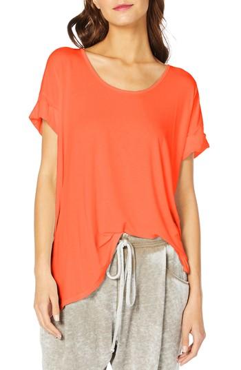 Women's Michael Stars Slouchy Knit Tee, Size - Coral
