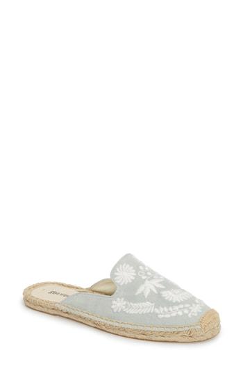 Women's Soludos Ibiza Embroidered Loafer Mule M - Blue