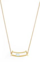 Women's Yael Sonia Simple Curve Blue Topaz Pendant Necklace