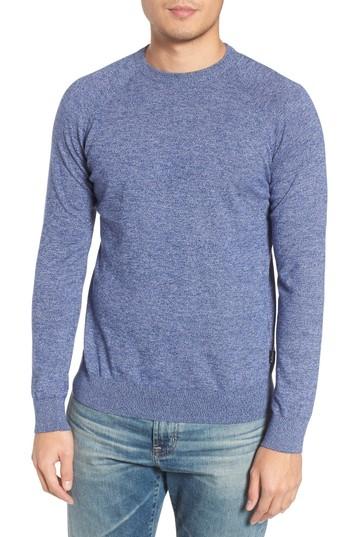 Men's Barbour Space Dye Crewneck Shirt - Blue