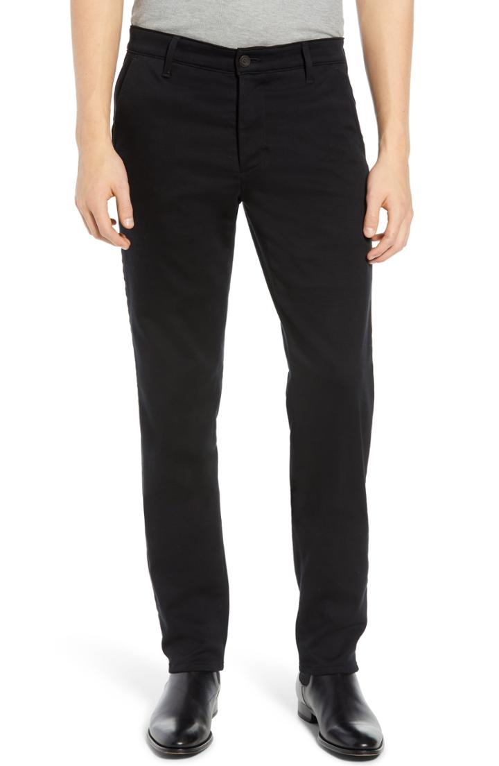Men's Ag Marshall Slim Fit Tuxedo Pants - Black