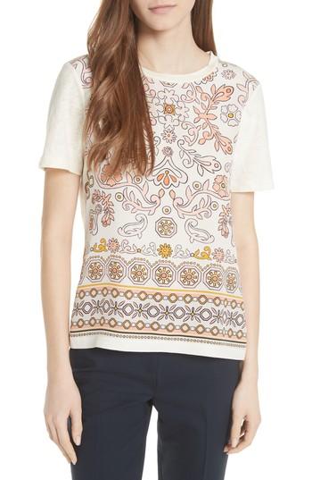Women's Tory Burch Kayla Print Tee - White