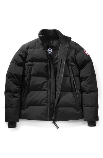 Men's Canada Goose 'woolford' Slim Fit Down Bomber Jacket - Black