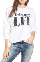 Women's Junk Food Let's Get Lit Sweatshirt - White