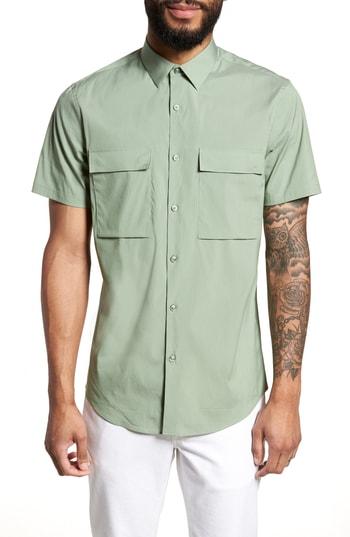 Men's Calibrate Military Stretch Sport Shirt - Green