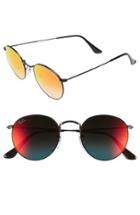 Women's Ray-ban Icons 50mm Round Sunglasses - Black/ Red