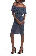 Women's Mimi Chica Off The Shoulder Ruffle Knit Dress