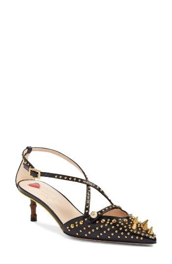 Women's Gucci Unia Studded Pump .5us / 36.5eu - Black