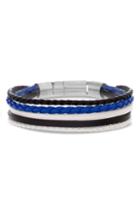 Men's Ben Sherman Steel & Leather Bracelet