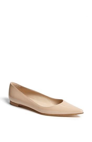Manolo Blahnik 'bb' Flat Nude