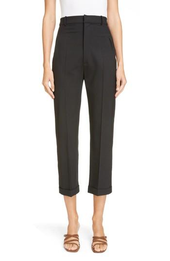Women's Jacquemus Le Pantalon High Waist Crop Pants Us / 34 Fr - Black