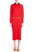 Women's Loewe Belted Polo Dress - Red