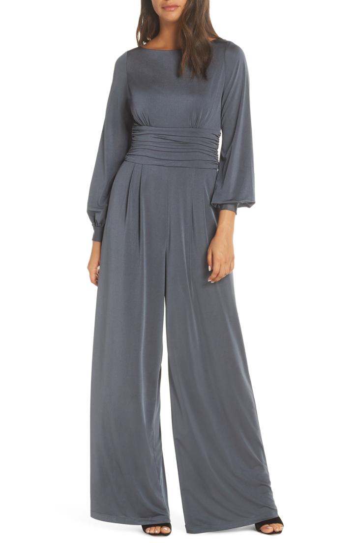 Women's Eliza J Wide Leg Jumpsuit - Grey