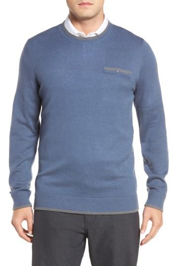 Men's Travis Mathew Paglia Wool Blend Sweater - Blue