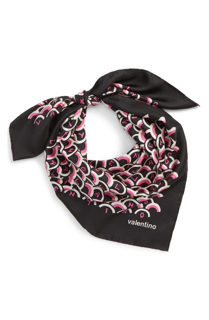 Women's Valentino Garavani Scale Silk Scarf, Size - Pink