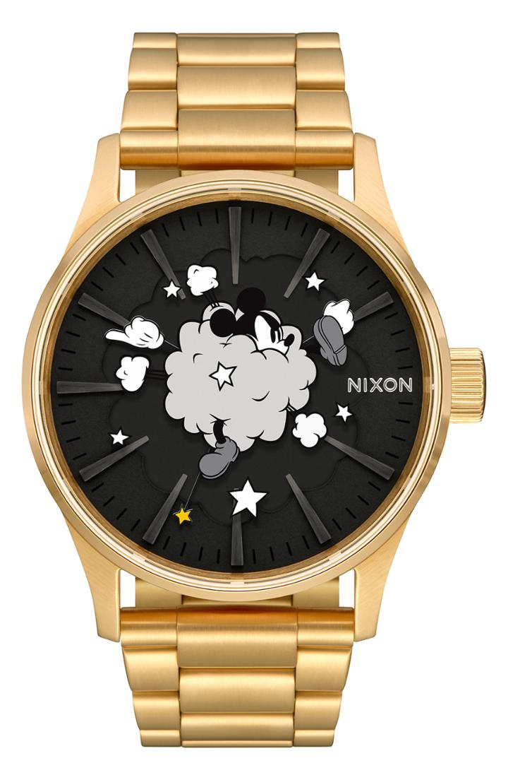 Men's Nixon X Disney Sentry Fight Cloud Bracelet Watch, 42mm