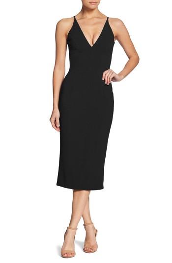 Women's Dress The Population Lyla Crepe Sheath Dress - Black